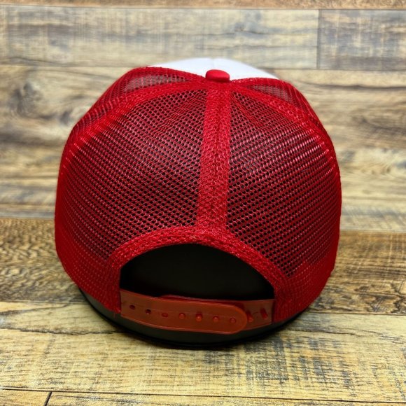 Blind Skateboard Mens Trucker Hat Red Snapback Streetwear 90s Logo Baseball Cap - Picture 5 of 8